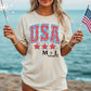 USA Blue White Red Trio Stars