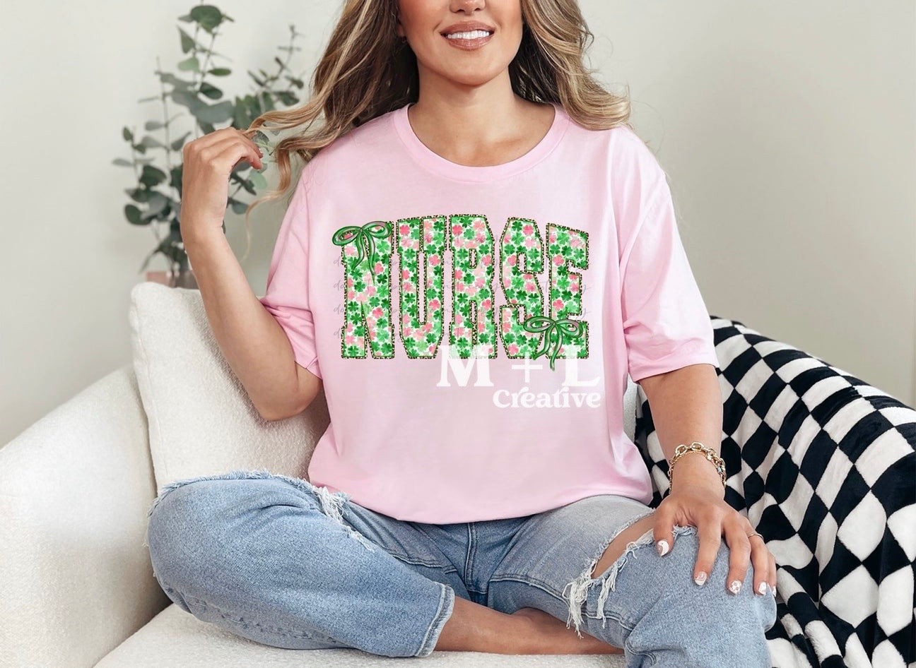 Nurse Pink Shamrock