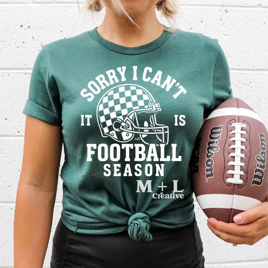 Sorry Can’t Football Season White