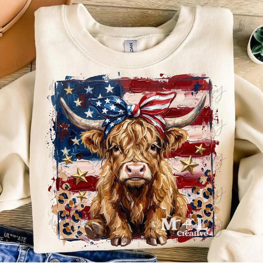 Highland Cow Faux Paint