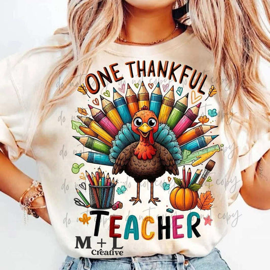 One Thankful Teacher Turkey