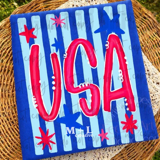 USA Blue Stripes