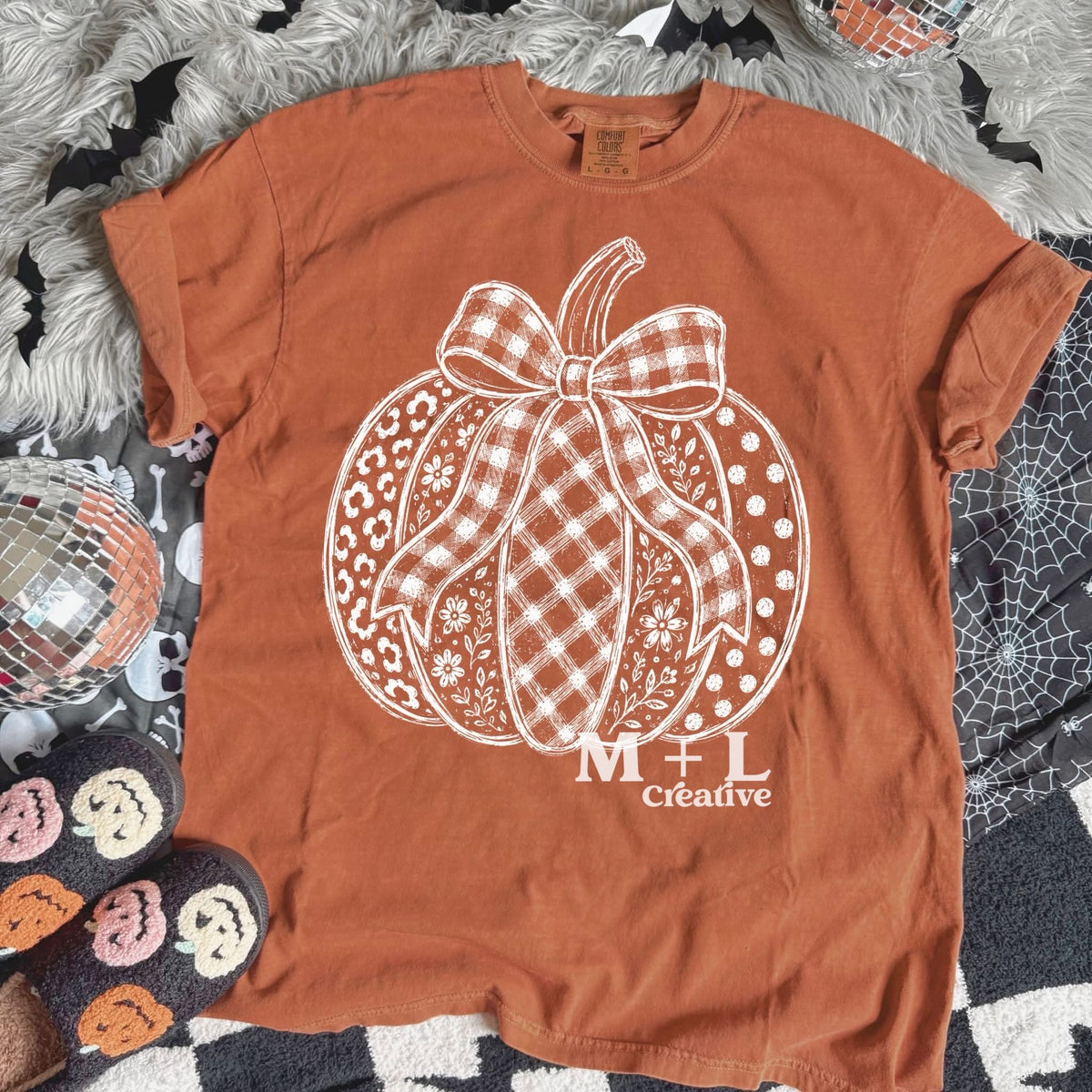 Mixed Pattern Pumpkin Doodle