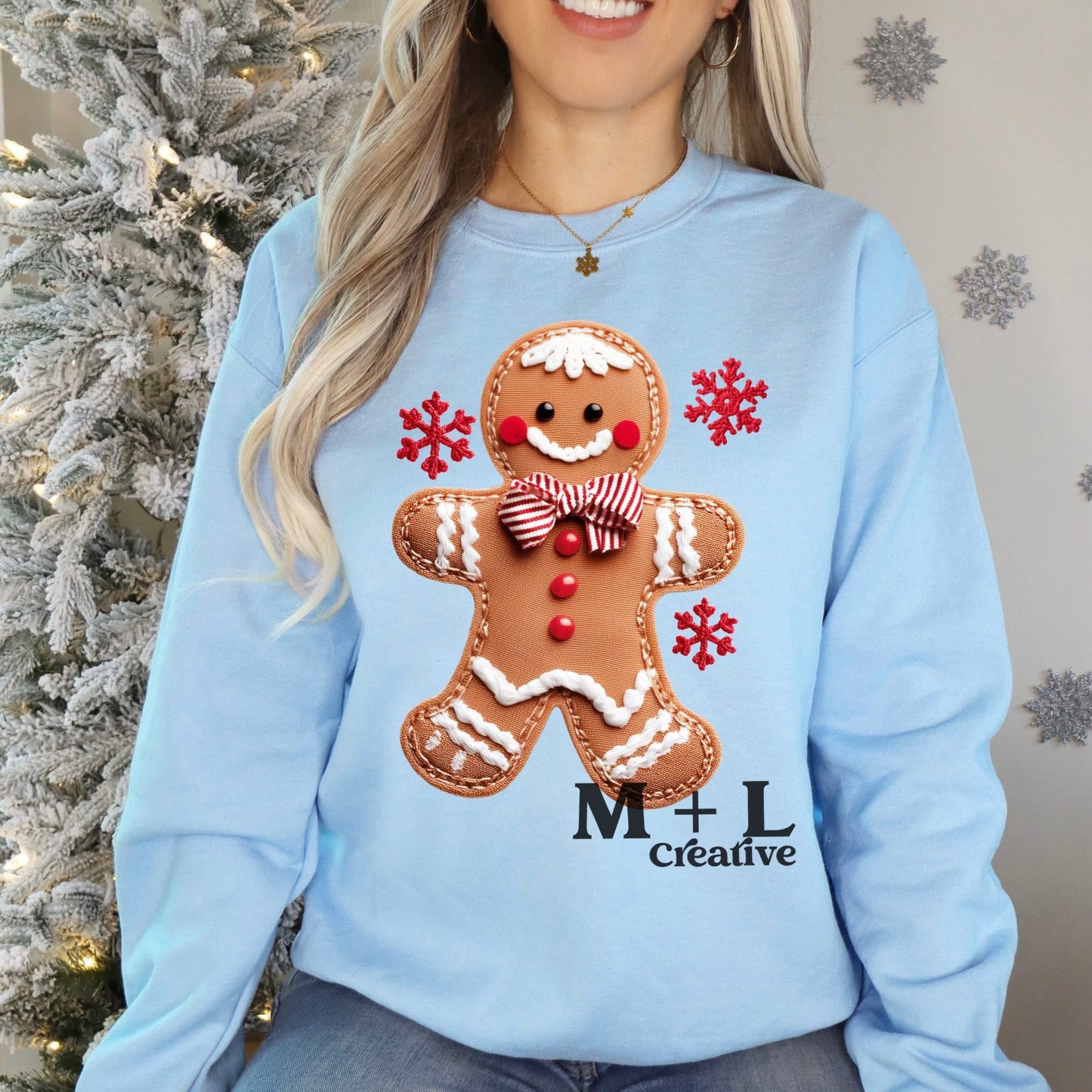 Faux Fabric Gingerbread Man