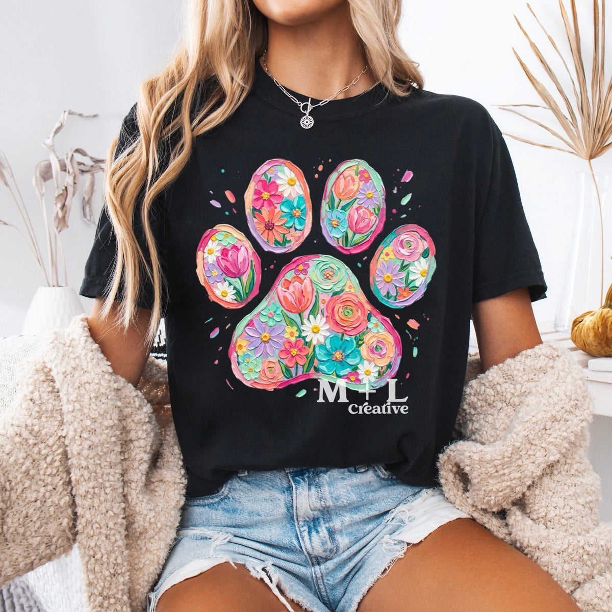 Floral Paw Print