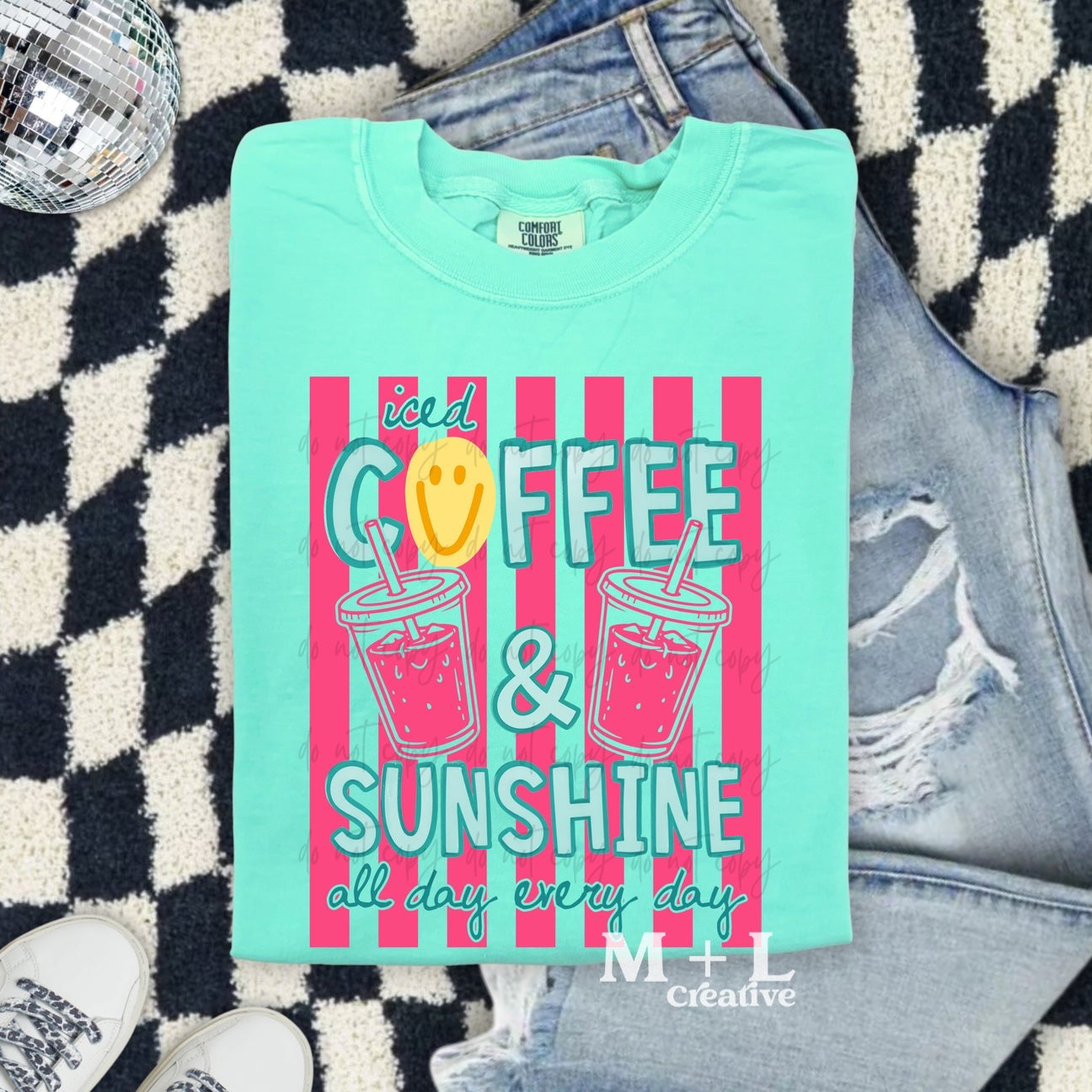 Stripes Iced Coffee and Sunshine