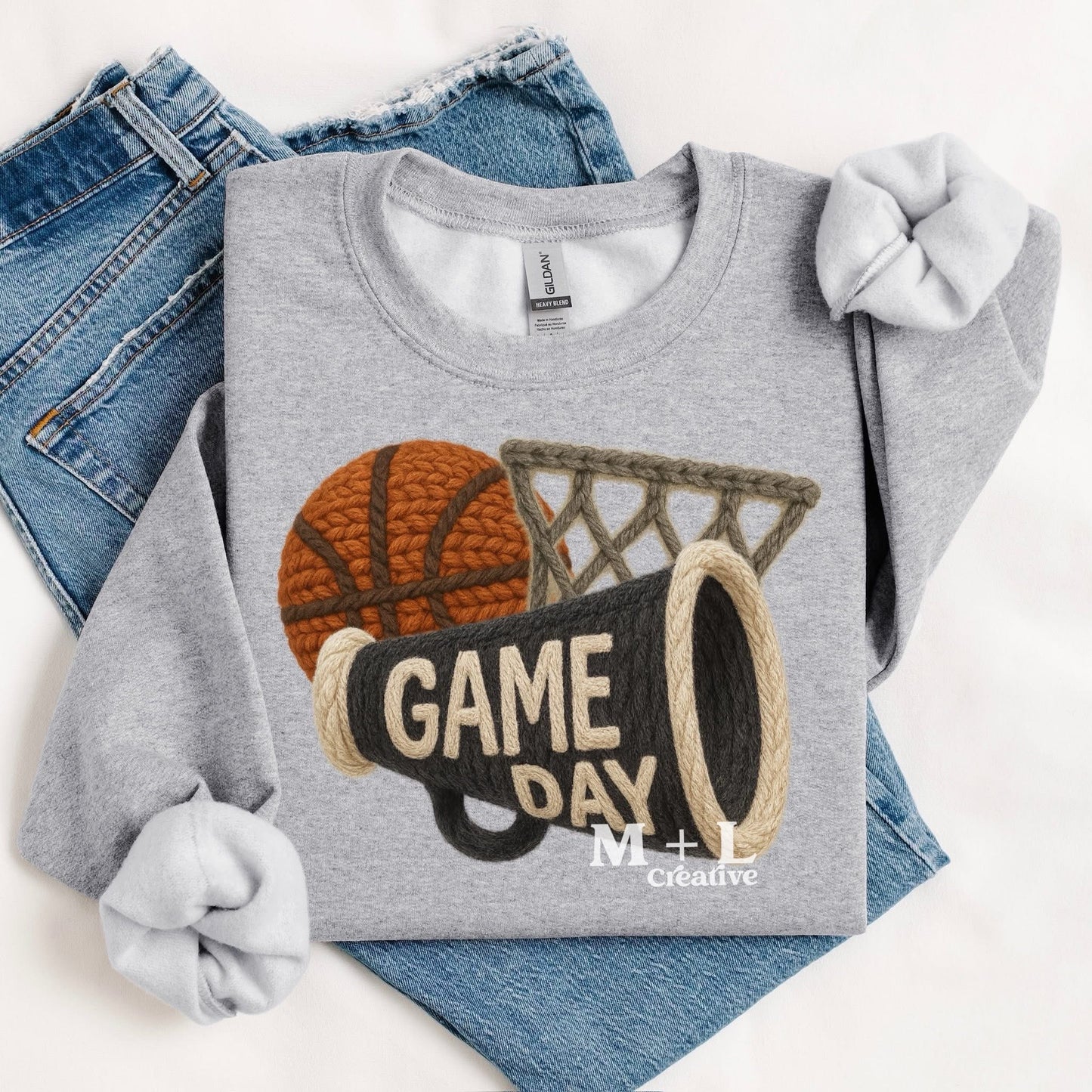 Basketball Game Day Faux Yarn