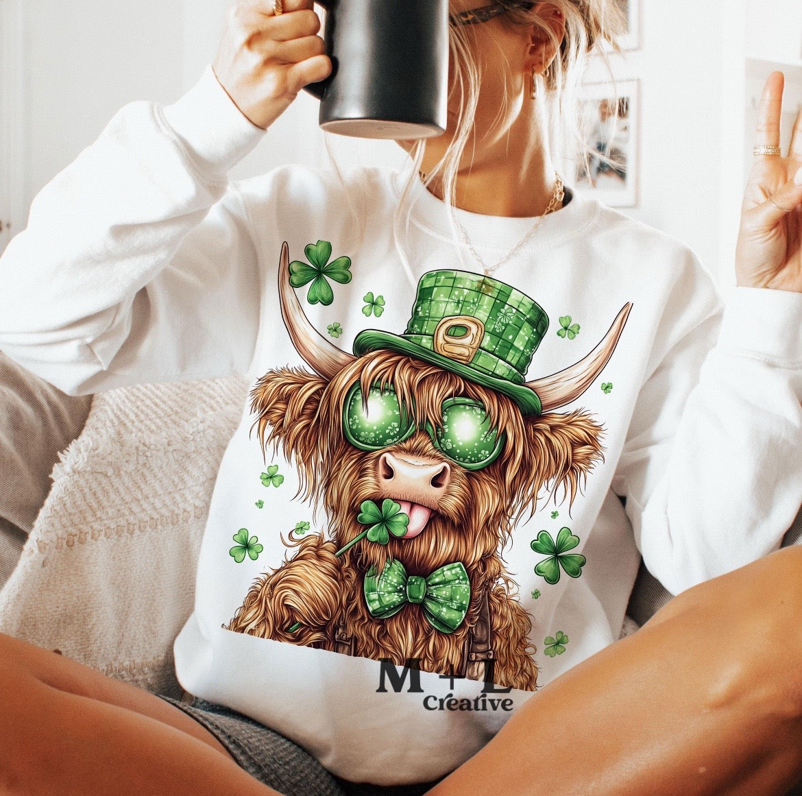Highland Cow St. Patty