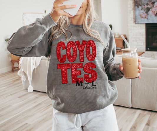 Coyotes Faux Sequins