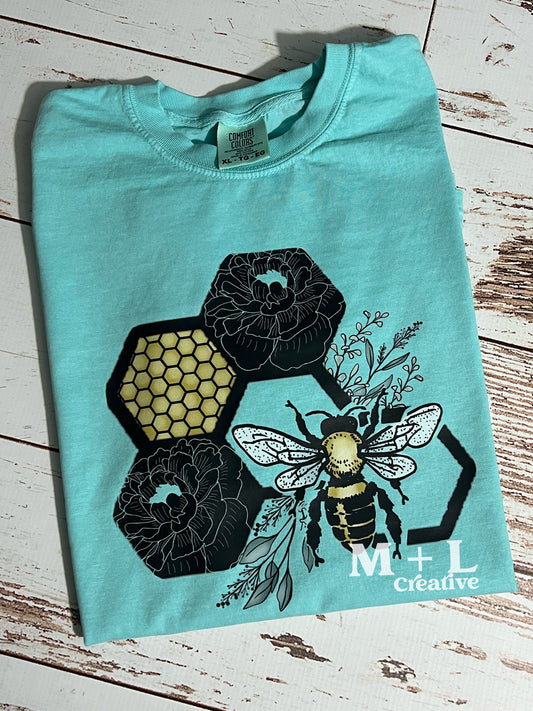 Bee Floral Honeycomb