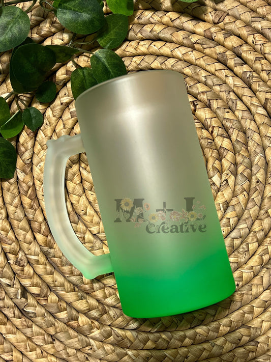 Green Frosted Beer Mug