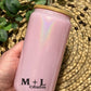 Pink Sparkle 16oz Glass Can